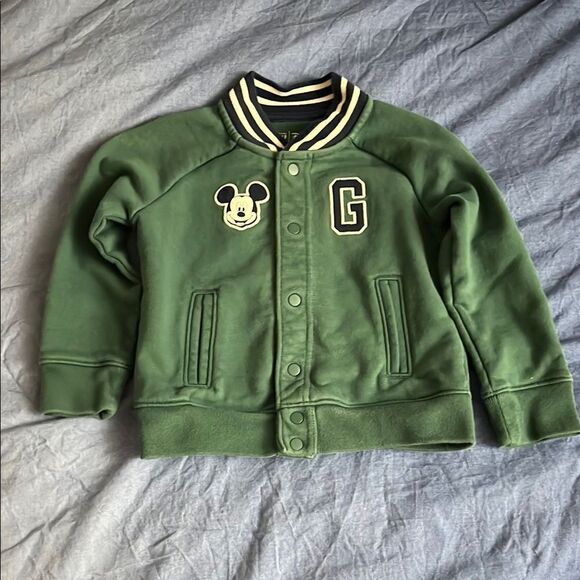 GAP Kids Green Jacket with Mickey Patch - Picture 1 of 4